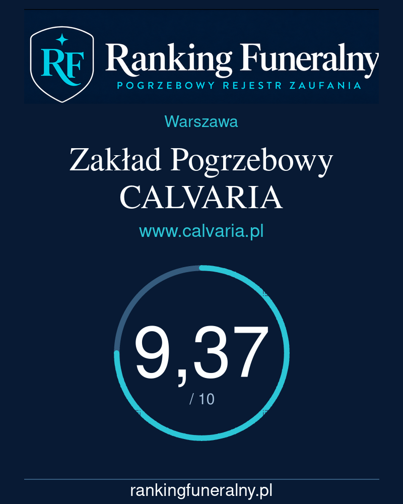 Zakład Pogrzebowy CALVARIA - badge pionowy