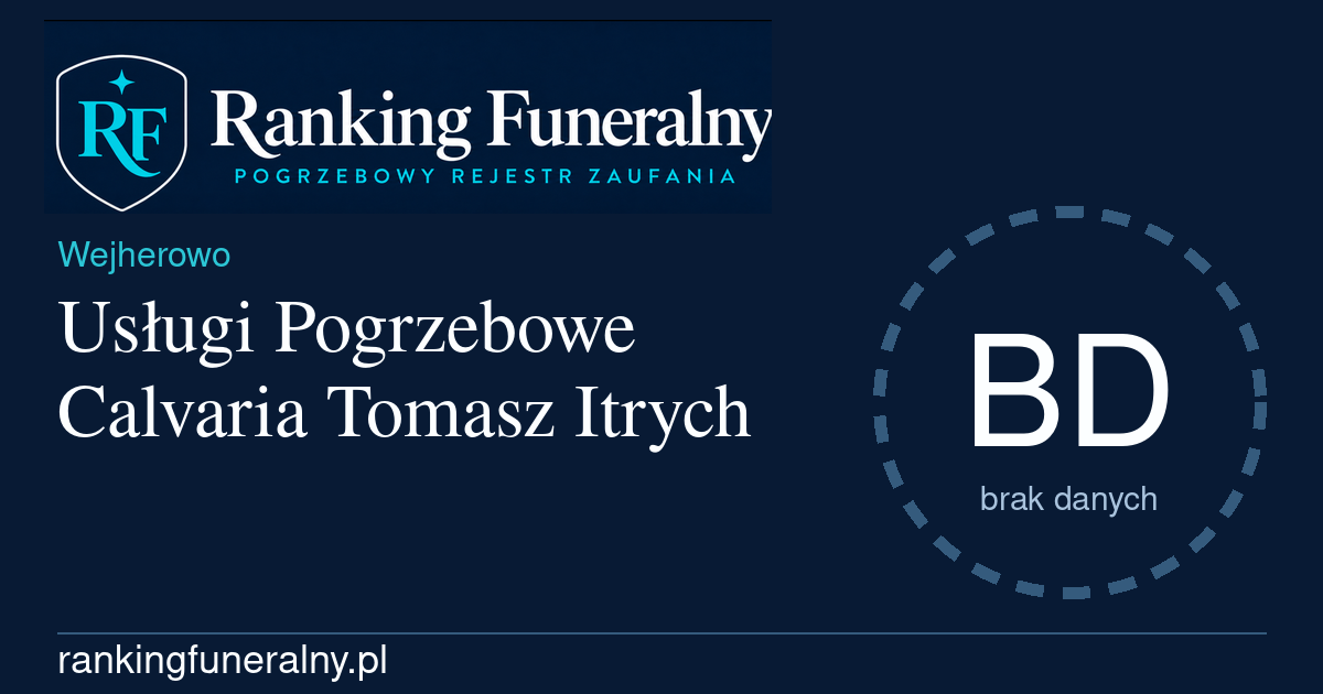 Usługi Pogrzebowe Calvaria Tomasz Itrych - badge poziomy