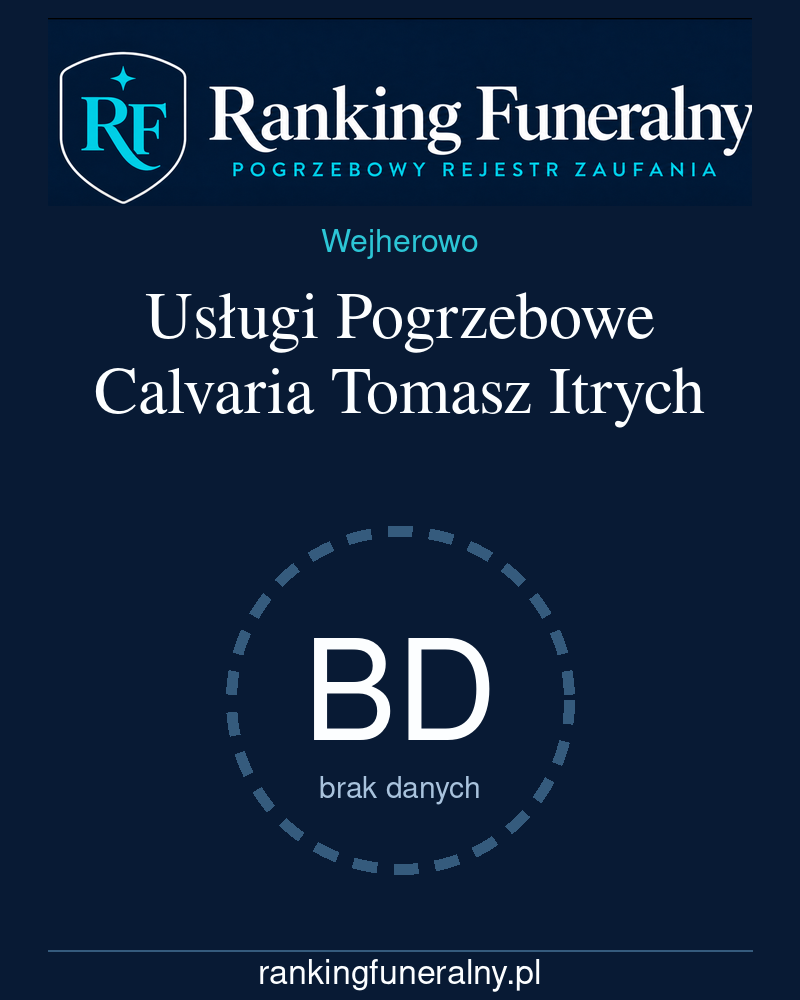 Usługi Pogrzebowe Calvaria Tomasz Itrych - badge pionowy