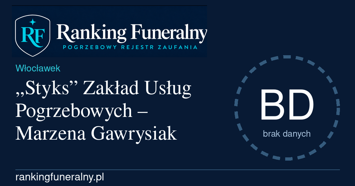 „Styks” Zakład Usług Pogrzebowych – Marzena Gawrysiak - badge poziomy