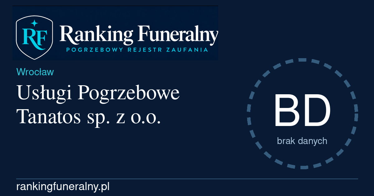 Usługi Pogrzebowe Tanatos sp. z o.o. - badge poziomy