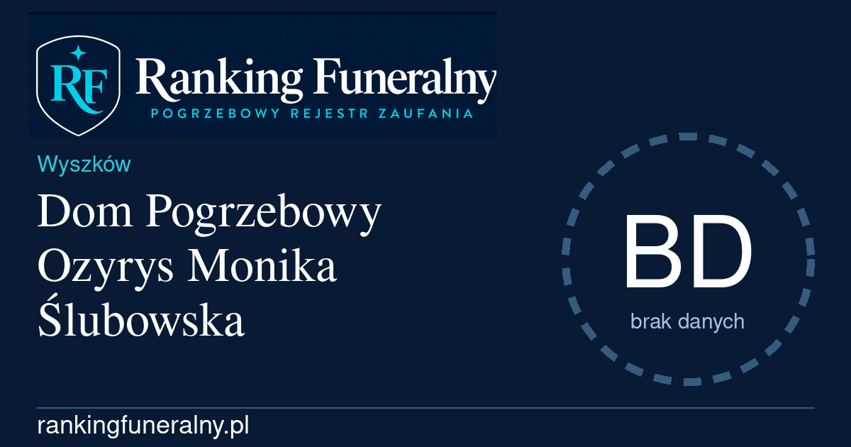 Dom Pogrzebowy Ozyrys Monika Ślubowska - badge poziomy