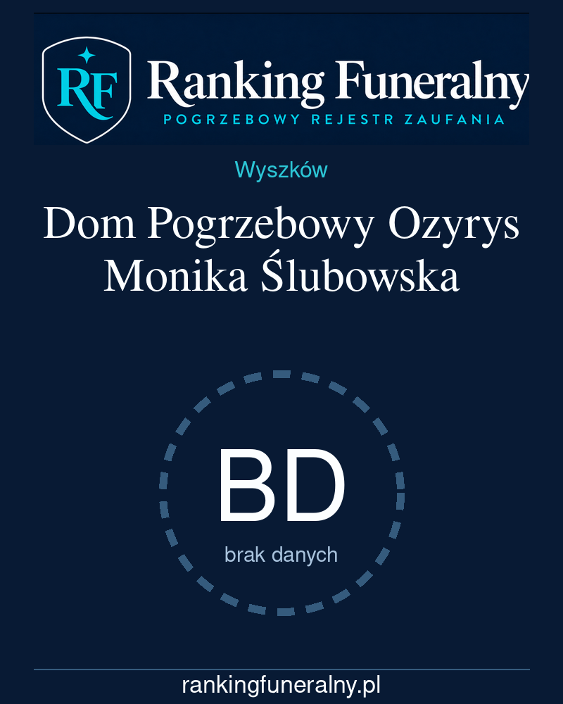 Dom Pogrzebowy Ozyrys Monika Ślubowska - badge pionowy