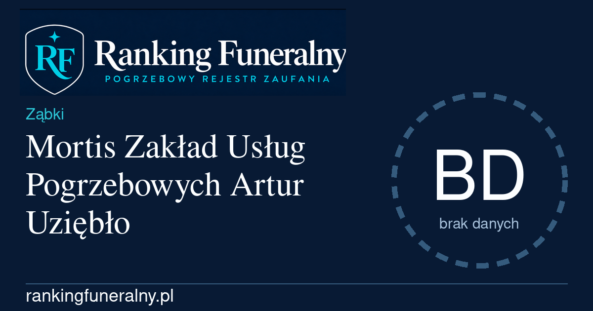 Mortis Zakład Usług Pogrzebowych Artur Uziębło - badge poziomy
