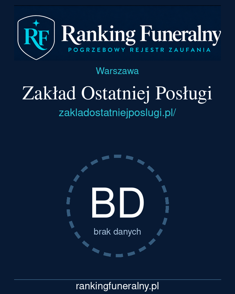 Zakład Ostatniej Posługi - badge pionowy