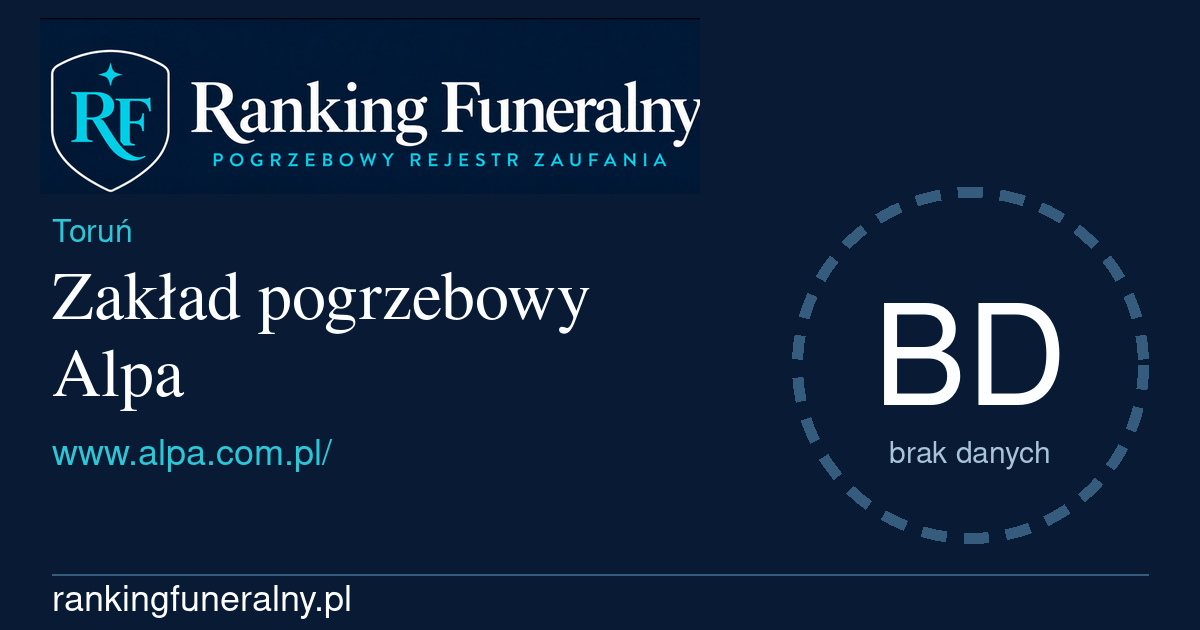 Zakład pogrzebowy Alpa - badge poziomy