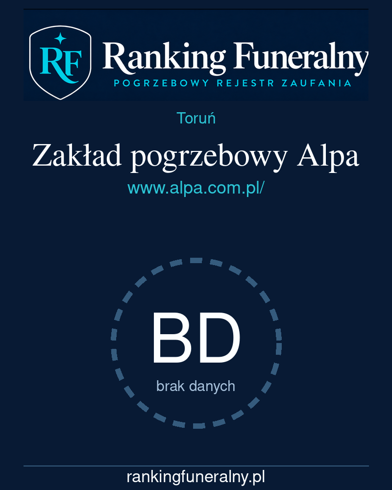 Zakład pogrzebowy Alpa - badge pionowy