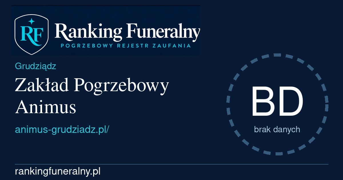 Zakład Pogrzebowy Animus - badge poziomy