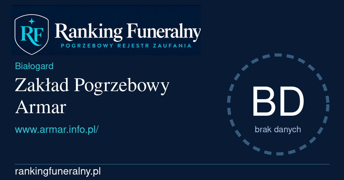 Zakład Pogrzebowy Armar - badge poziomy
