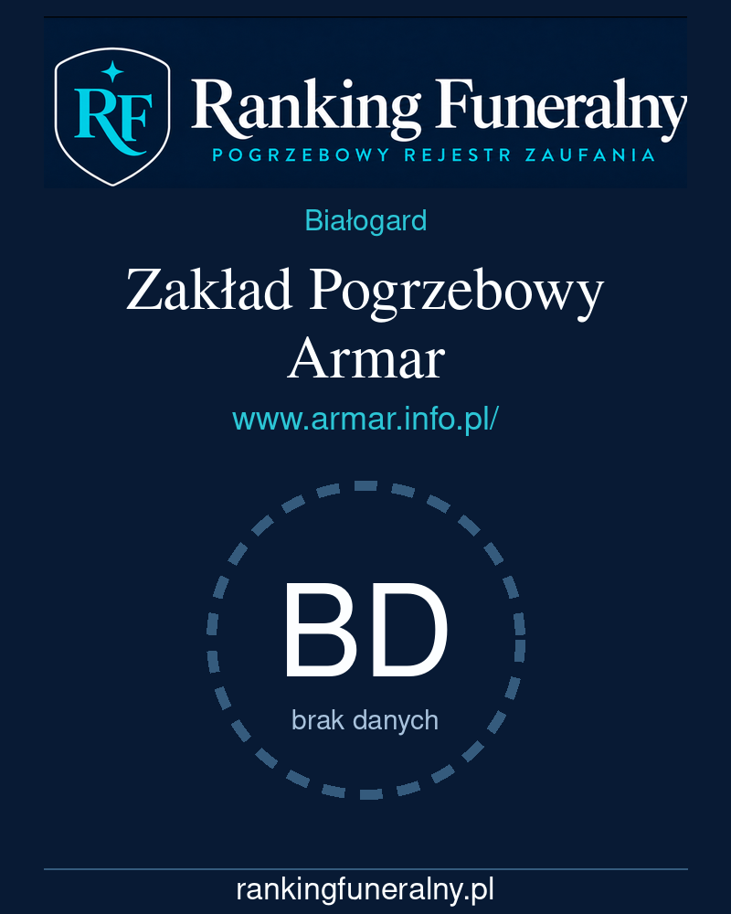 Zakład Pogrzebowy Armar - badge pionowy