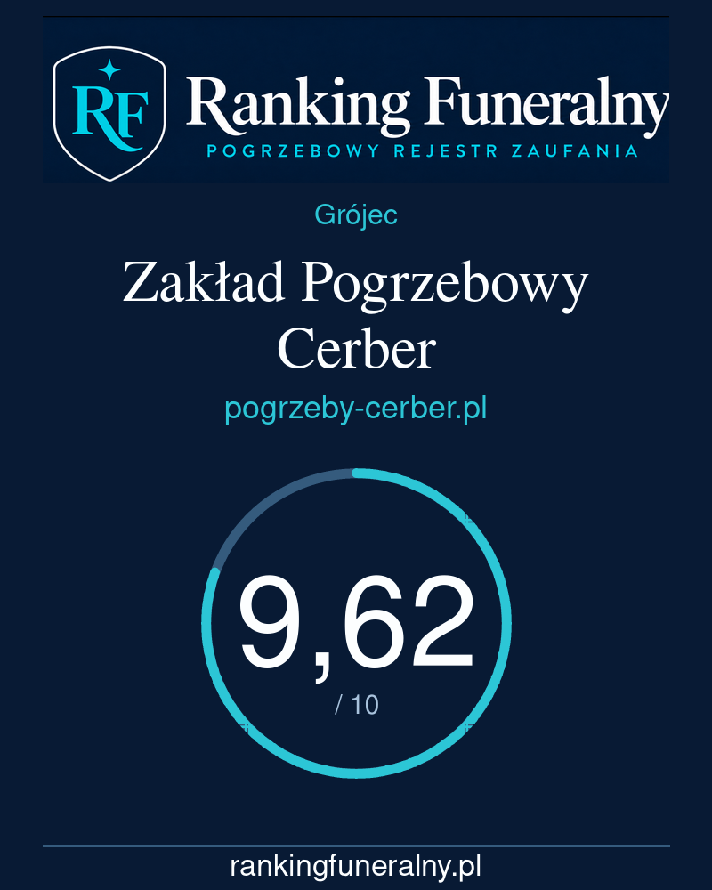 Zakład Pogrzebowy Cerber - badge pionowy
