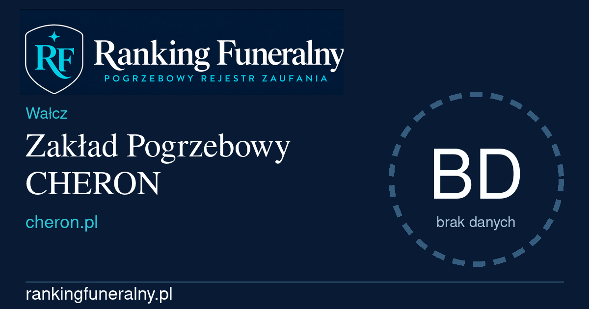 Zakład Pogrzebowy CHERON - badge poziomy