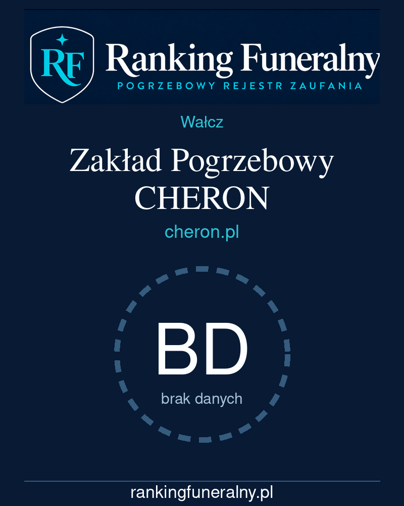 Zakład Pogrzebowy CHERON - badge pionowy