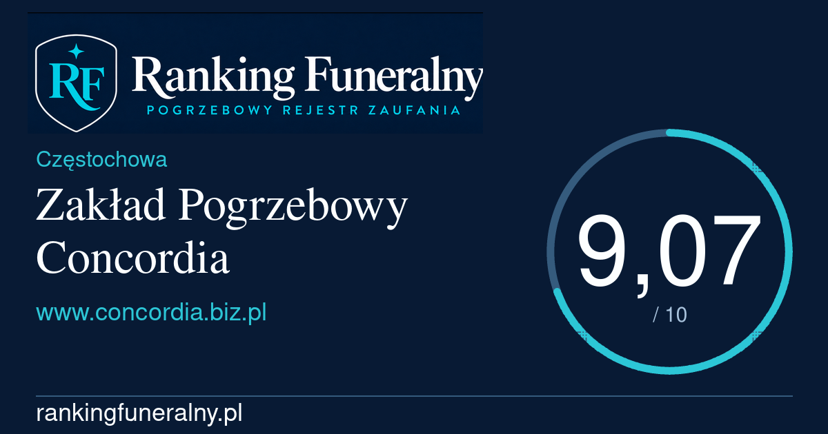 Zakład Pogrzebowy Concordia - badge poziomy