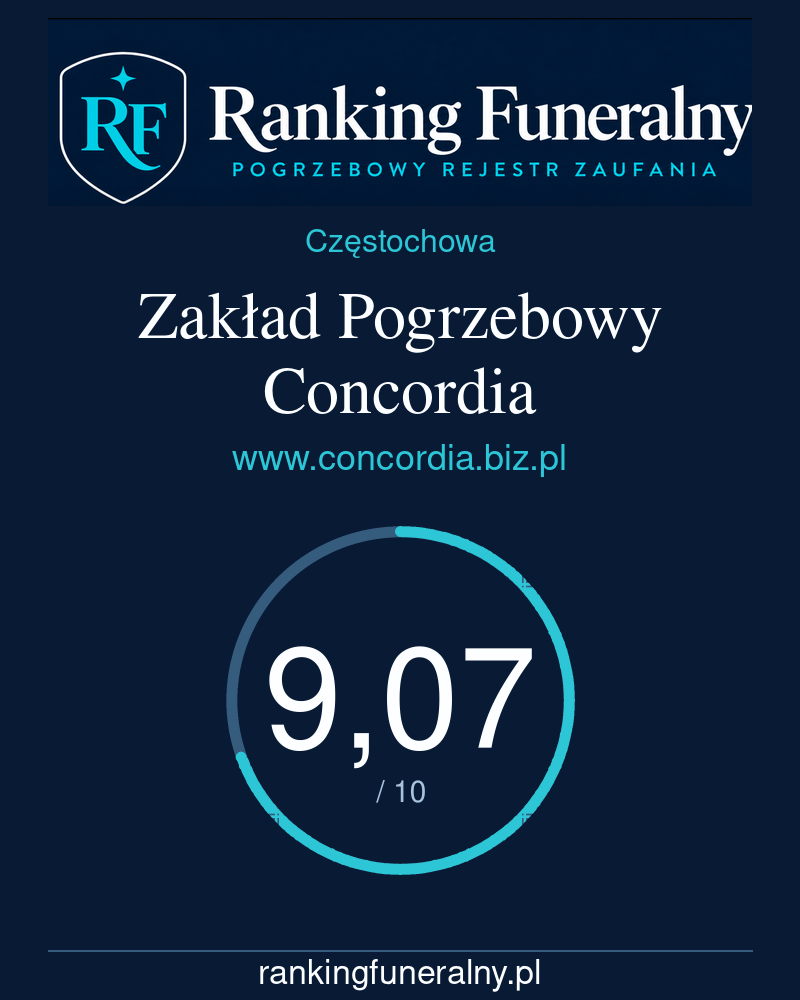 Zakład Pogrzebowy Concordia - badge pionowy