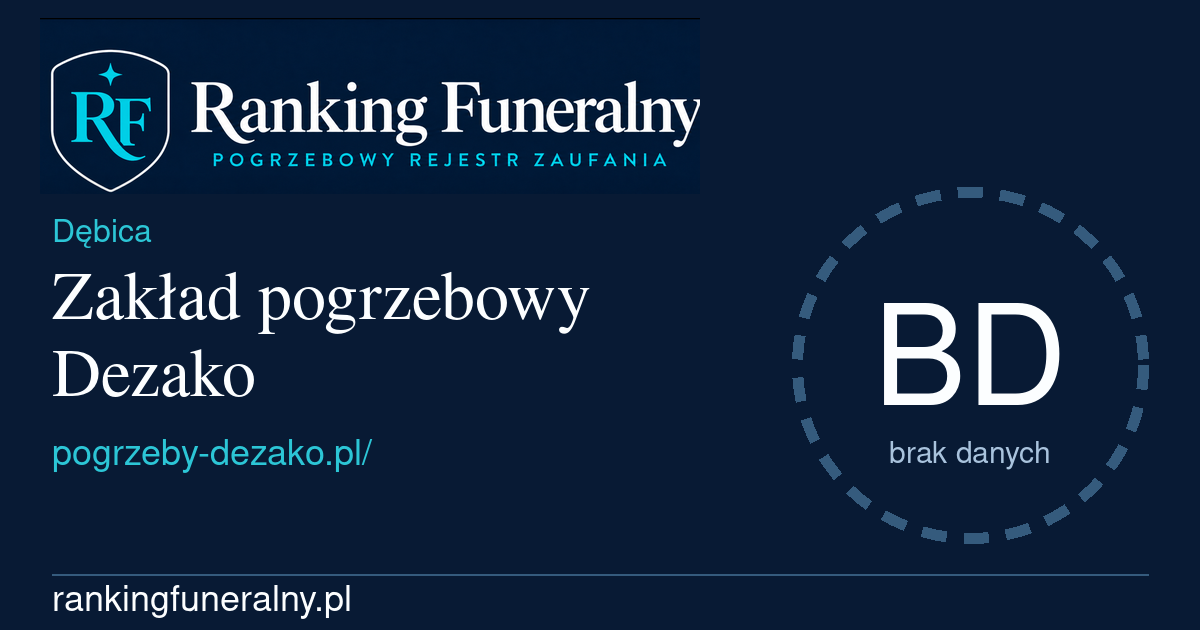 Zakład pogrzebowy Dezako - badge poziomy