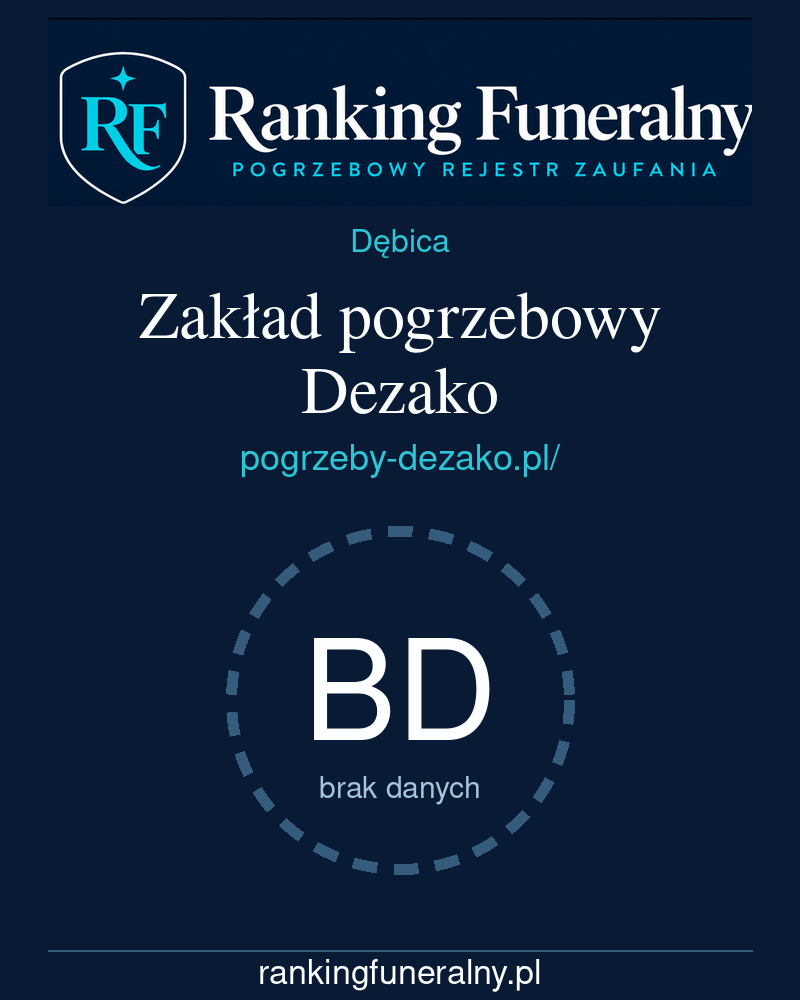 Zakład pogrzebowy Dezako - badge pionowy