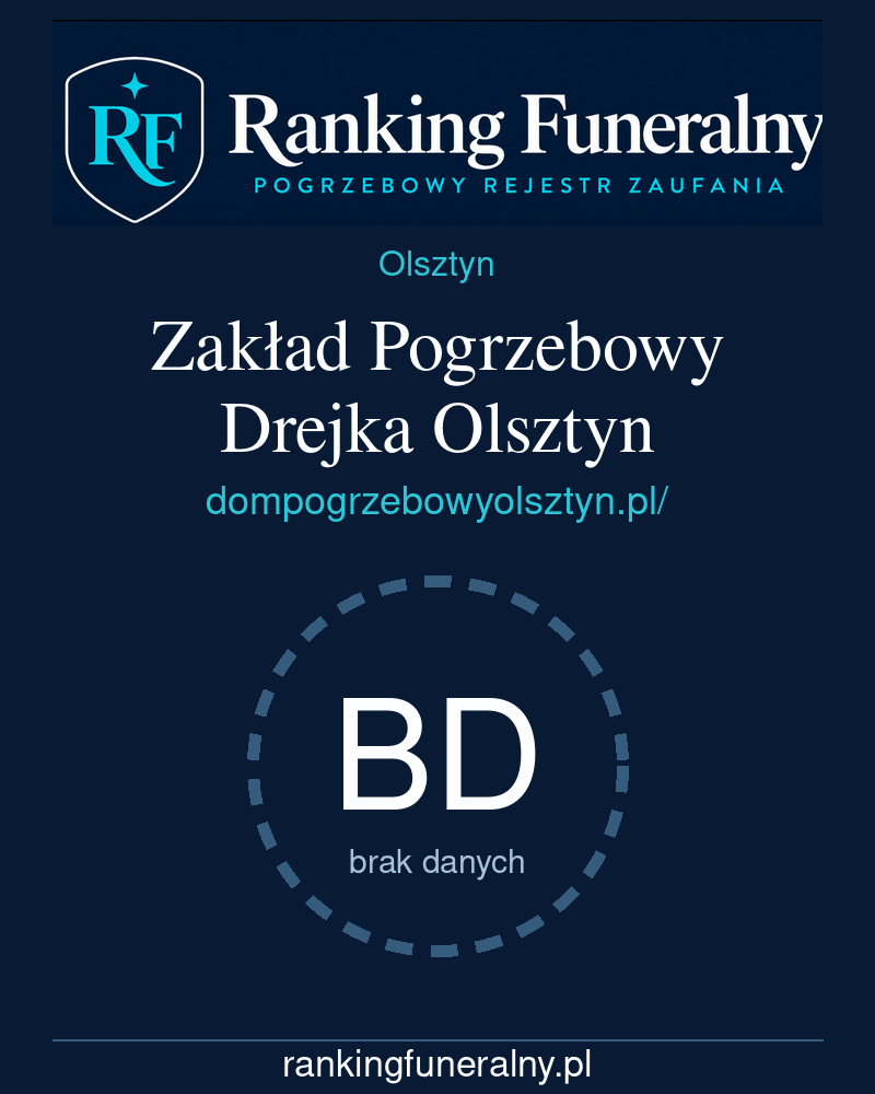 Zakład Pogrzebowy Drejka Olsztyn - badge pionowy
