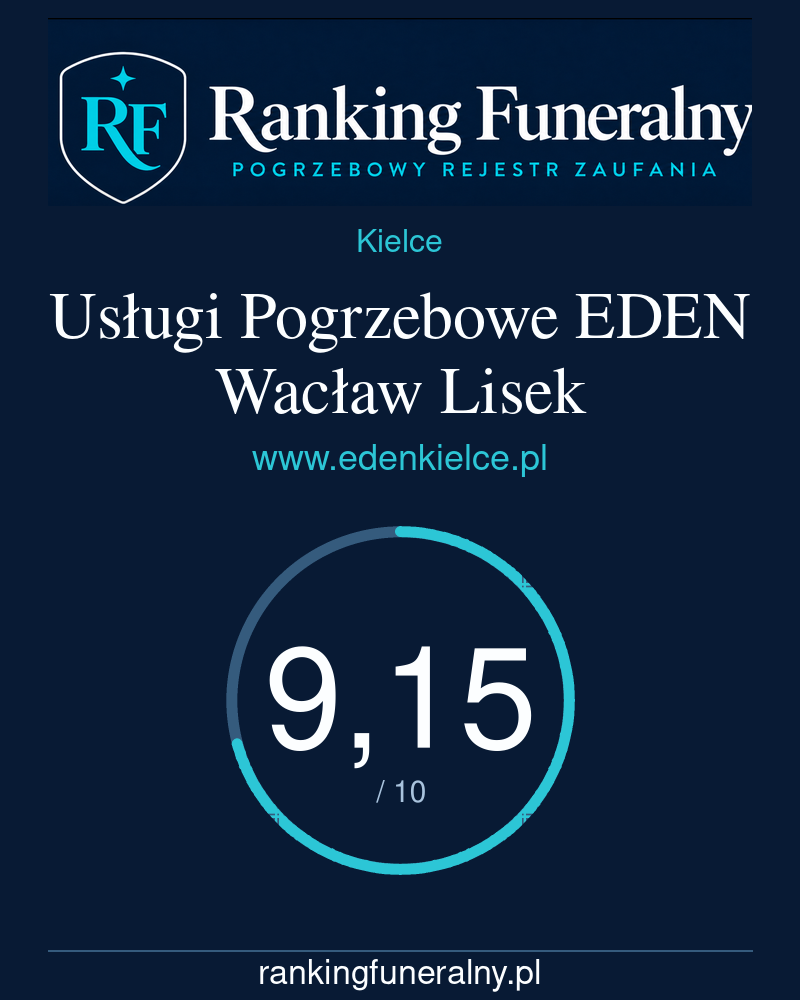 Usługi Pogrzebowe EDEN Wacław Lisek - badge pionowy