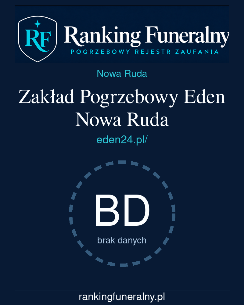 Zakład Pogrzebowy Eden Nowa Ruda - badge pionowy