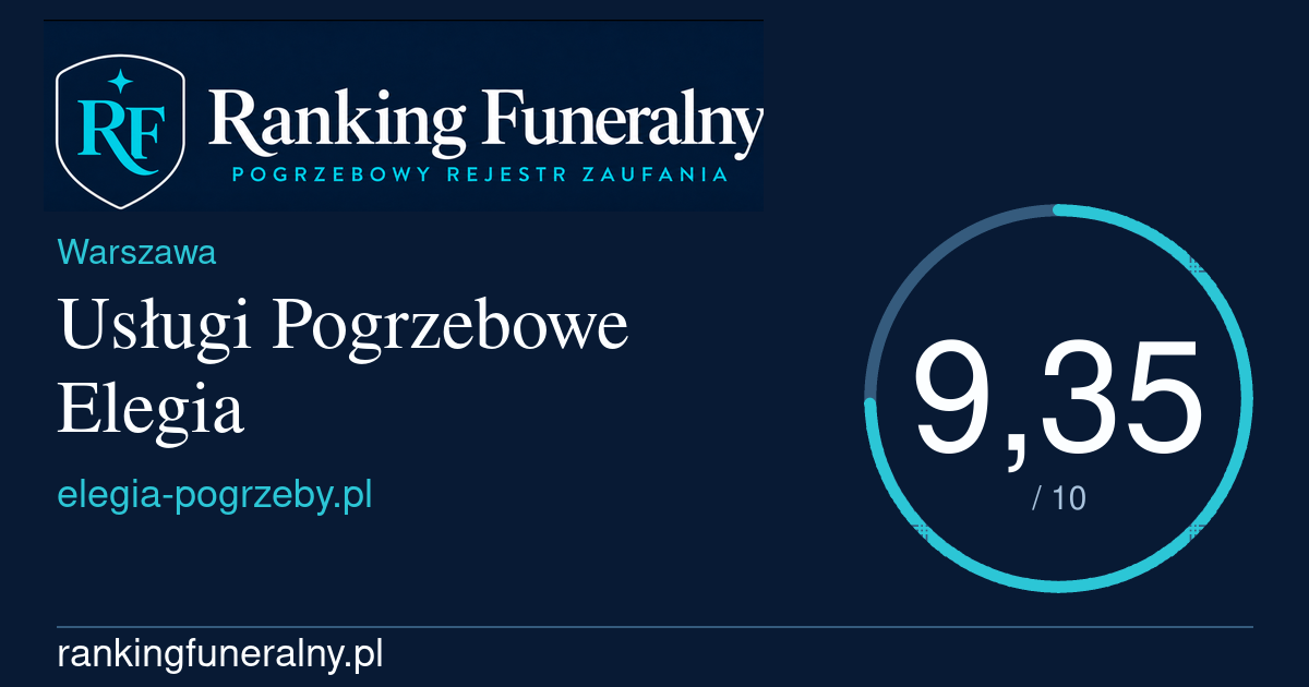 Usługi Pogrzebowe Elegia - badge poziomy