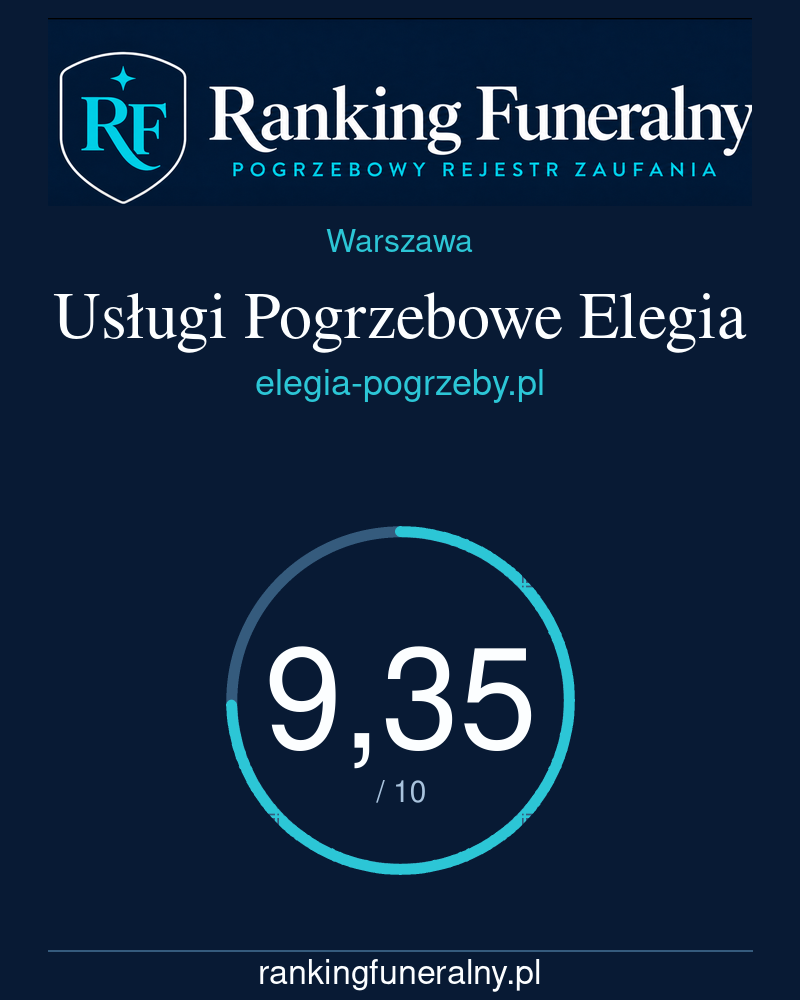 Usługi Pogrzebowe Elegia - badge pionowy