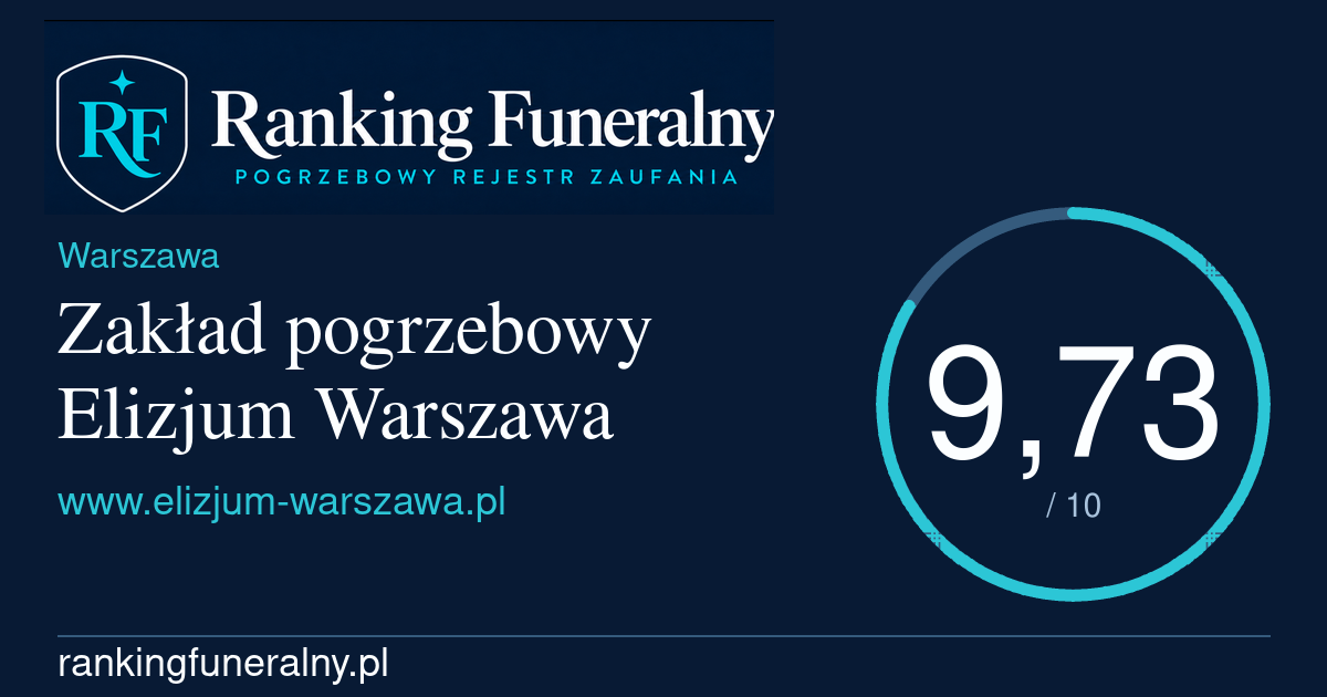 Zakład pogrzebowy Elizjum Warszawa - badge poziomy