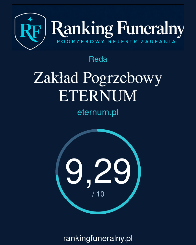 Zakład Pogrzebowy ETERNUM - badge pionowy