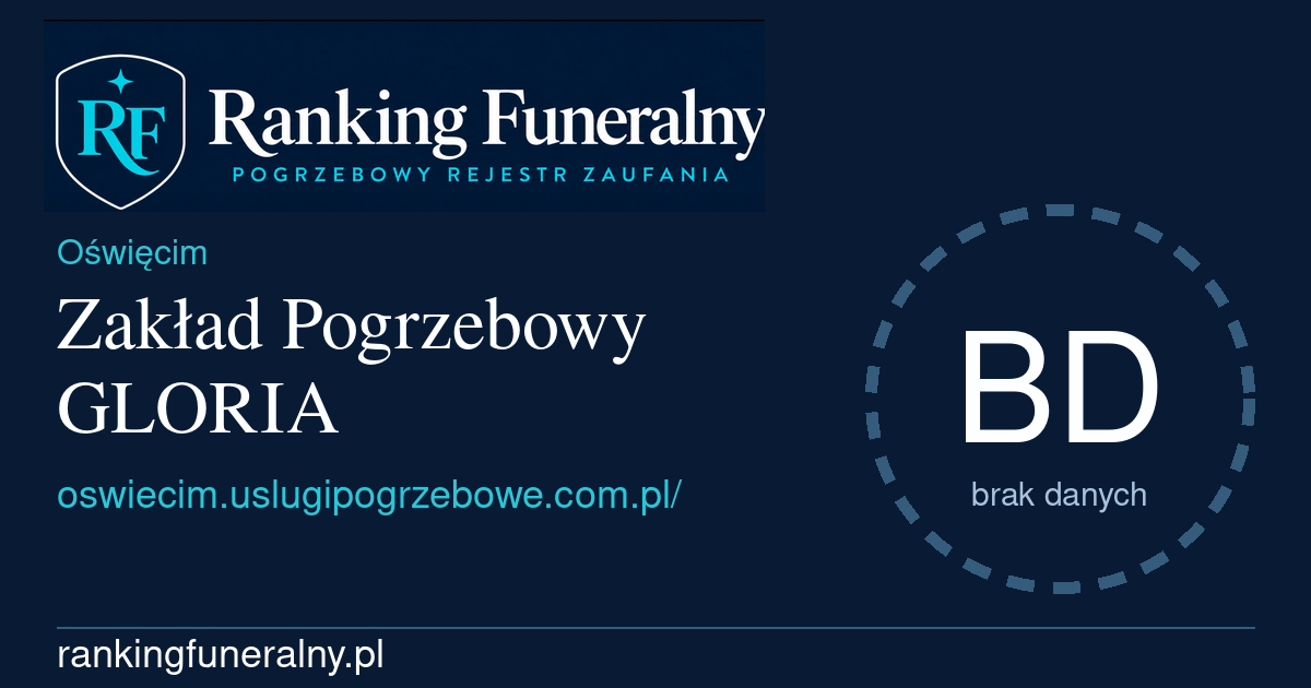 Zakład Pogrzebowy GLORIA - badge poziomy