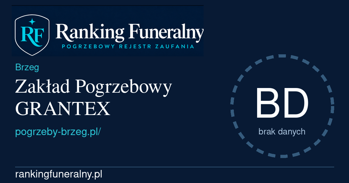 Zakład Pogrzebowy GRANTEX - badge poziomy