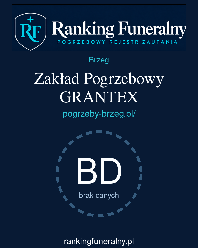 Zakład Pogrzebowy GRANTEX - badge pionowy