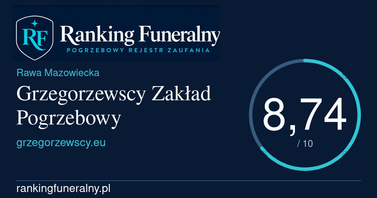 Grzegorzewscy Zakład Pogrzebowy - badge poziomy