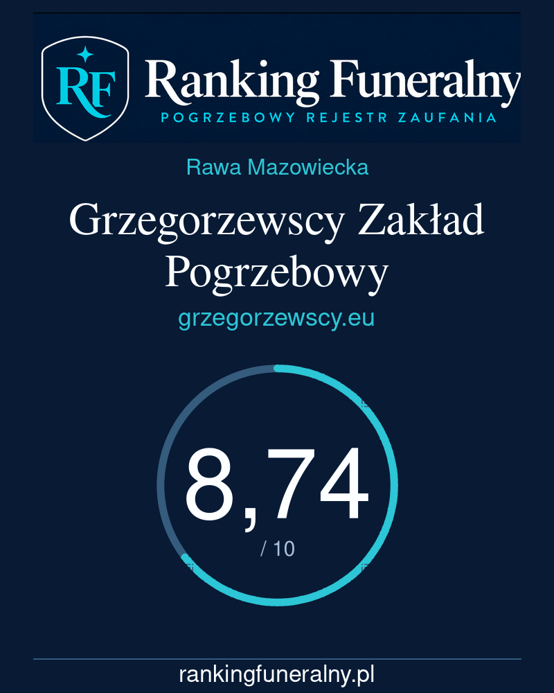 Grzegorzewscy Zakład Pogrzebowy - badge pionowy