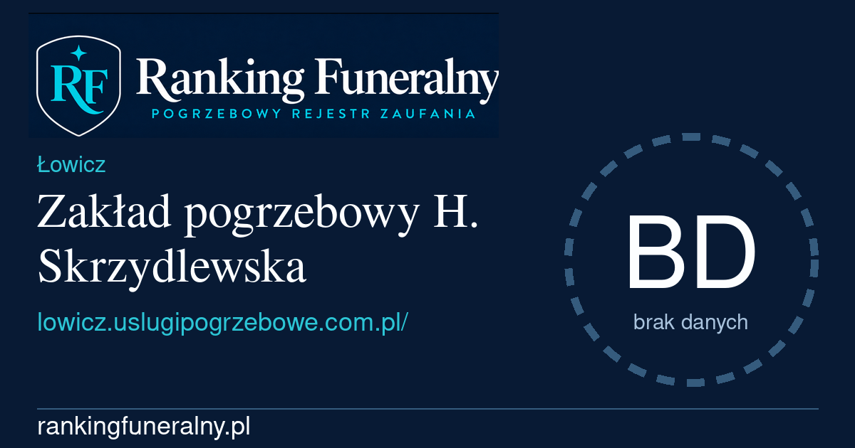 Zakład pogrzebowy H. Skrzydlewska - badge poziomy