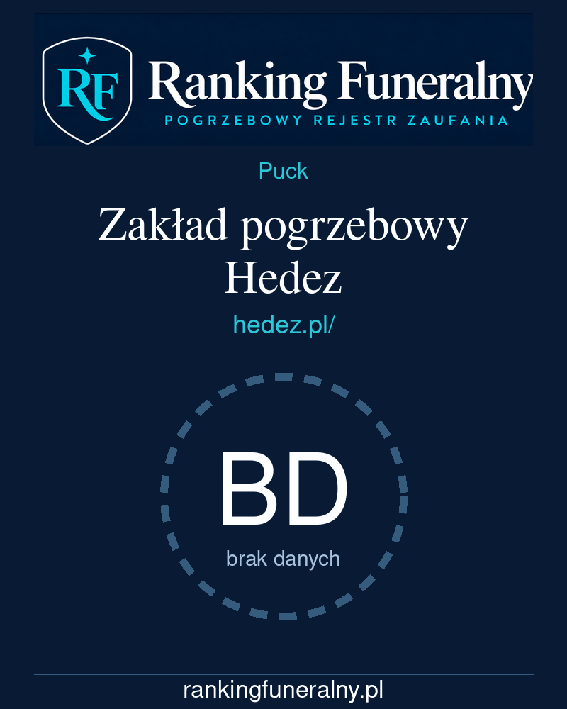 Zakład pogrzebowy Hedez - badge pionowy