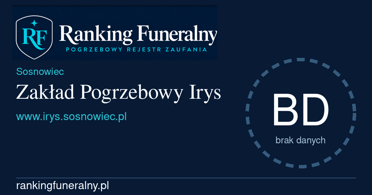 Zakład Pogrzebowy Irys - badge poziomy