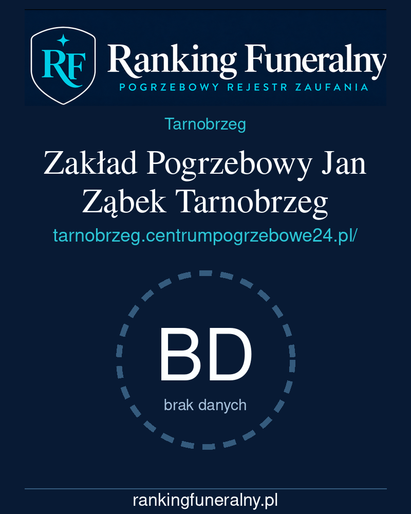 Zakład Pogrzebowy Jan Ząbek Tarnobrzeg - badge pionowy