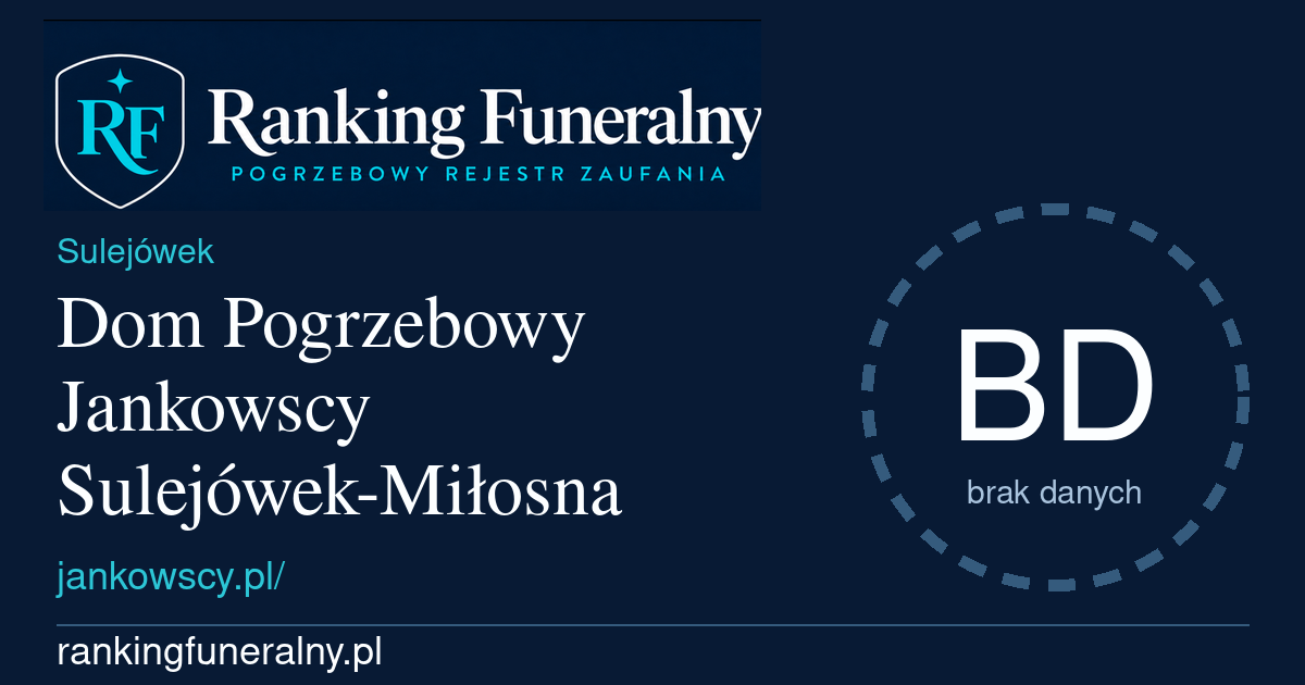 Dom Pogrzebowy Jankowscy Sulejówek-Miłosna - badge poziomy