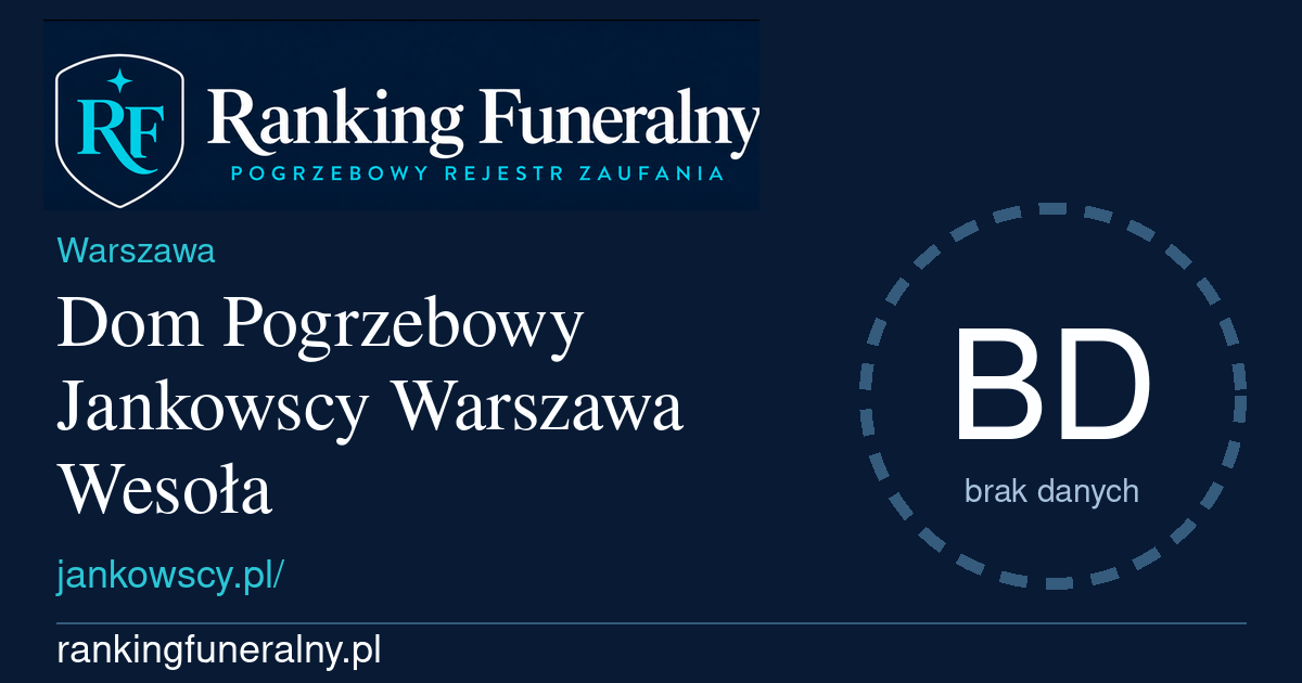 Dom Pogrzebowy Jankowscy Warszawa Wesoła - badge poziomy