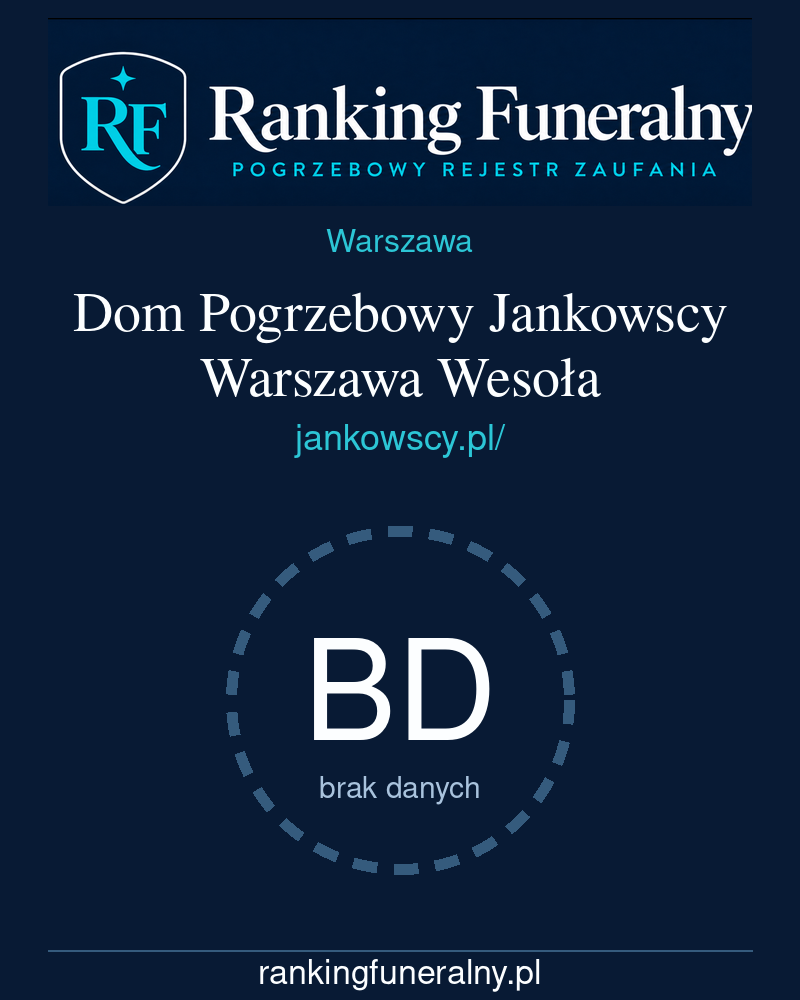 Dom Pogrzebowy Jankowscy Warszawa Wesoła - badge pionowy