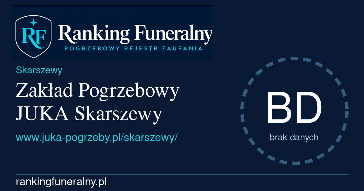 Zakład Pogrzebowy JUKA Skarszewy - badge poziomy