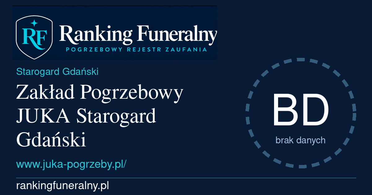 Zakład Pogrzebowy JUKA Starogard Gdański - badge poziomy