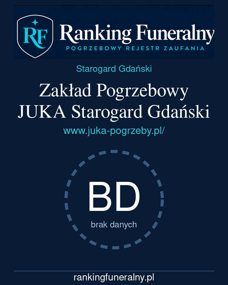 Zakład Pogrzebowy JUKA Starogard Gdański - badge pionowy