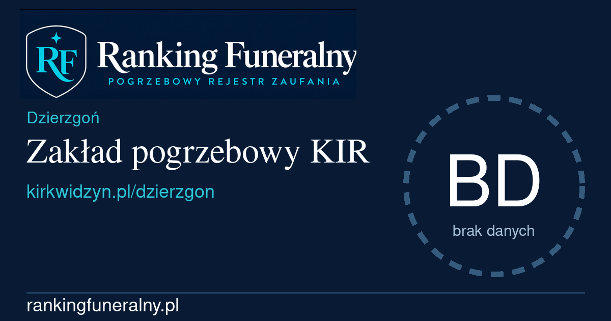 Zakład pogrzebowy KIR - badge poziomy