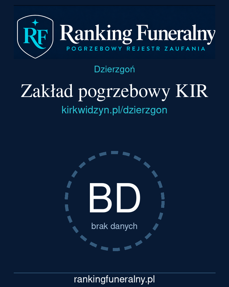 Zakład pogrzebowy KIR - badge pionowy