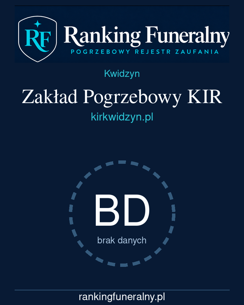 Zakład Pogrzebowy KIR - badge pionowy