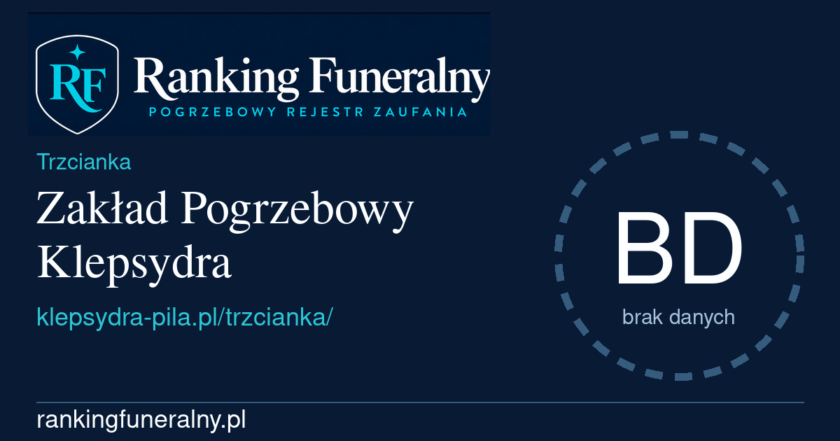 Zakład Pogrzebowy Klepsydra - badge poziomy