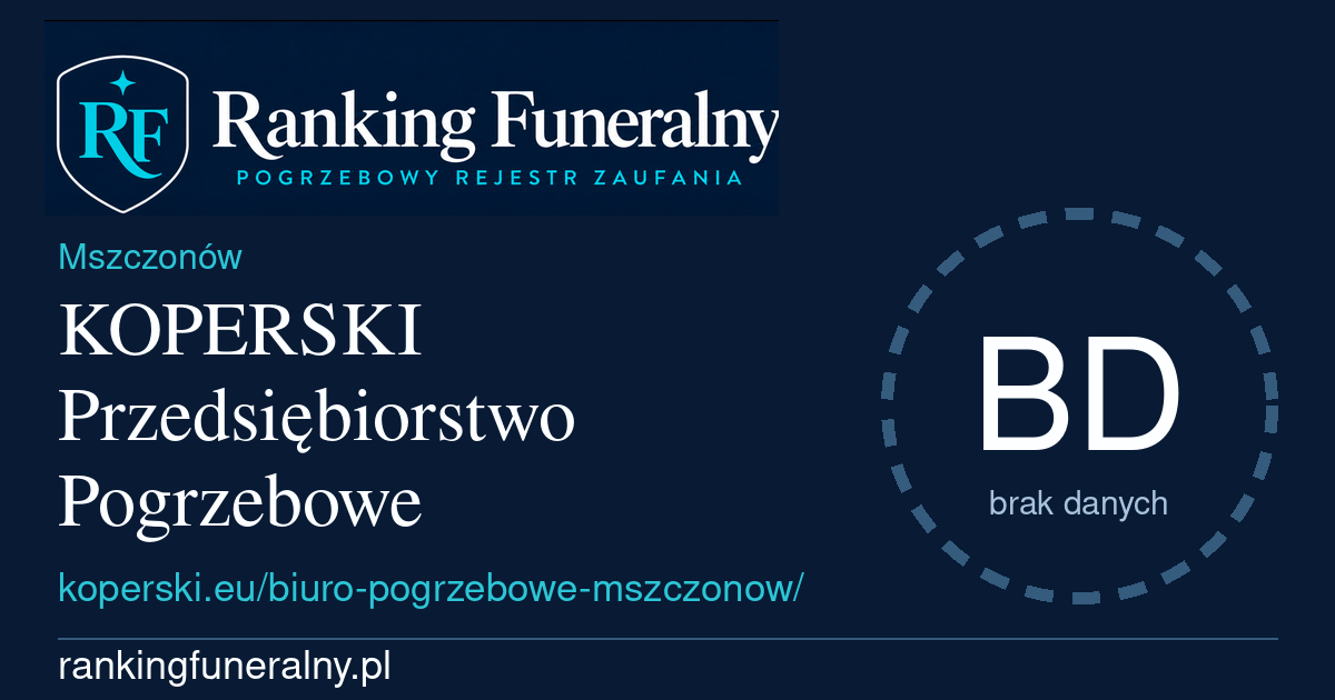 KOPERSKI Przedsiębiorstwo Pogrzebowe - badge poziomy