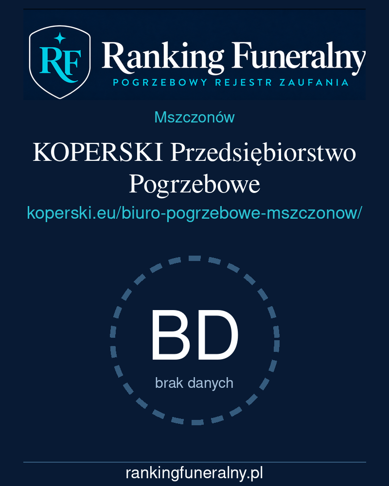 KOPERSKI Przedsiębiorstwo Pogrzebowe - badge pionowy