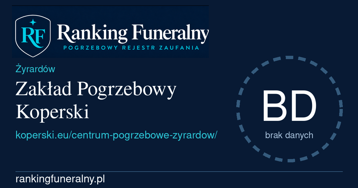 Zakład Pogrzebowy Koperski - badge poziomy